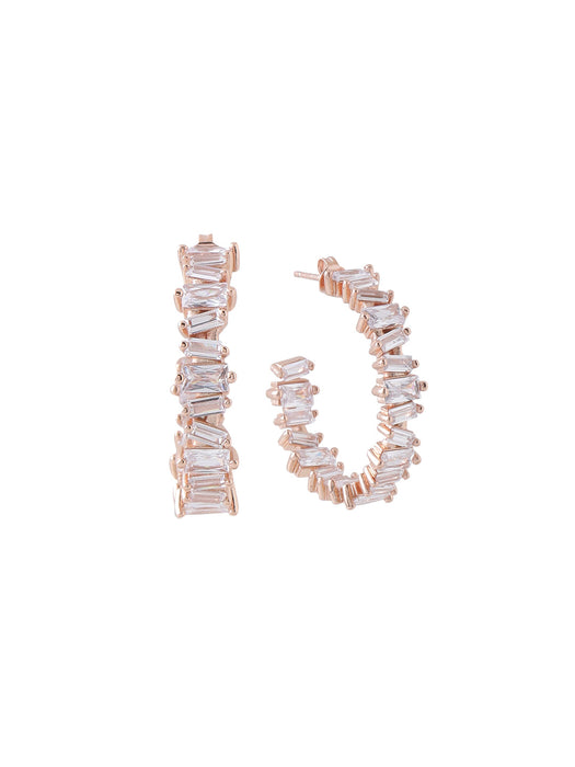 Crystal Hoops - Rosegold