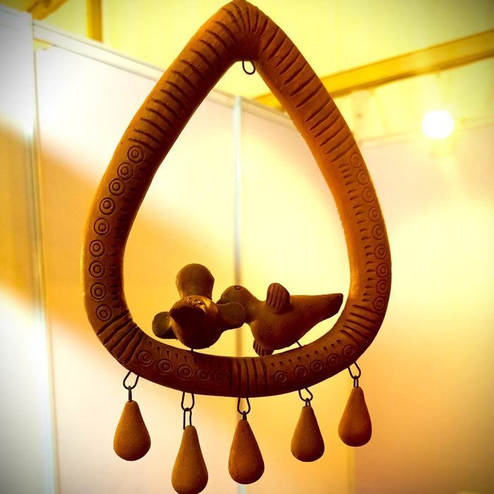 Mp Terracotta Craft Bird Hanger