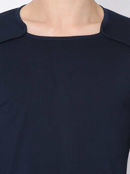 Square Neck Cotton Thumbhole Sleeve T-Shirt