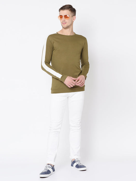 Cut & Sew Full Sleeve T Shirt For Men