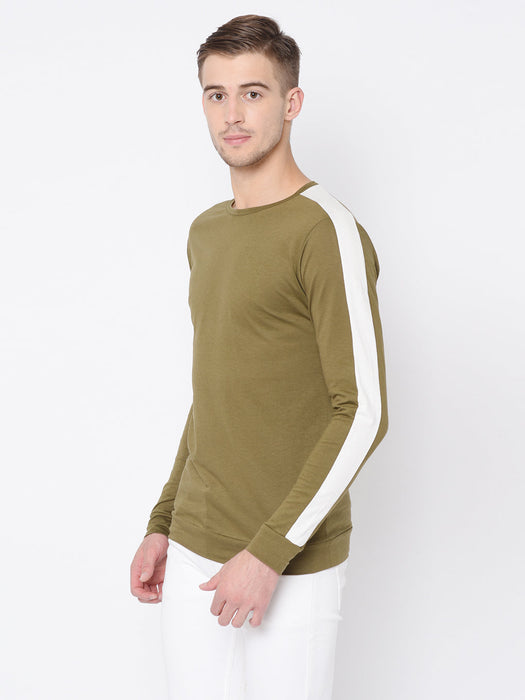 Cut & Sew Full Sleeve T Shirt For Men