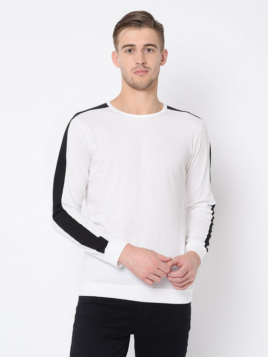 Cut & Sew Full Sleeve T Shirt For Men