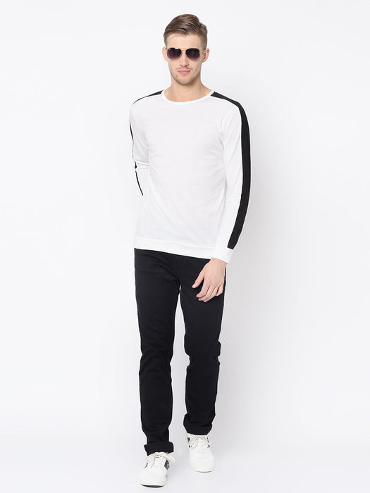 Cut & Sew Full Sleeve T Shirt For Men