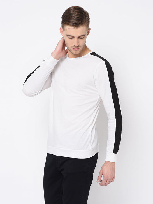 Cut & Sew Full Sleeve T Shirt For Men