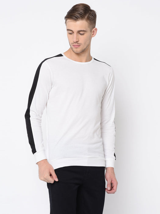 Cut & Sew Full Sleeve T Shirt For Men