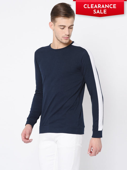 Cut & Sew Full Sleeve T Shirt For Men