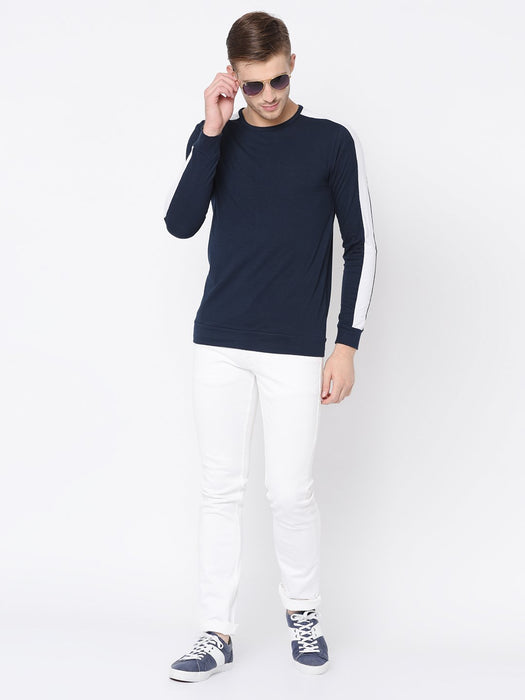 Cut & Sew Full Sleeve T Shirt For Men