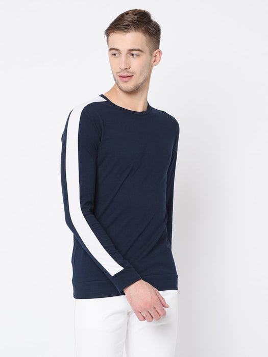 Cut & Sew Full Sleeve T Shirt For Men