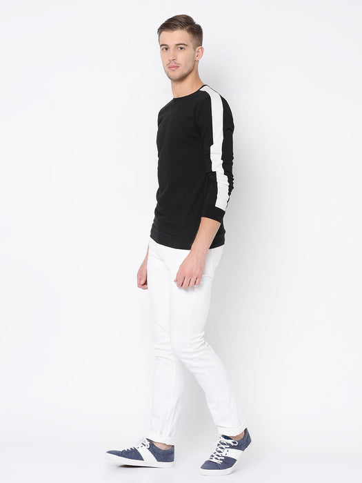 Cut & Sew Full Sleeve T Shirt For Men