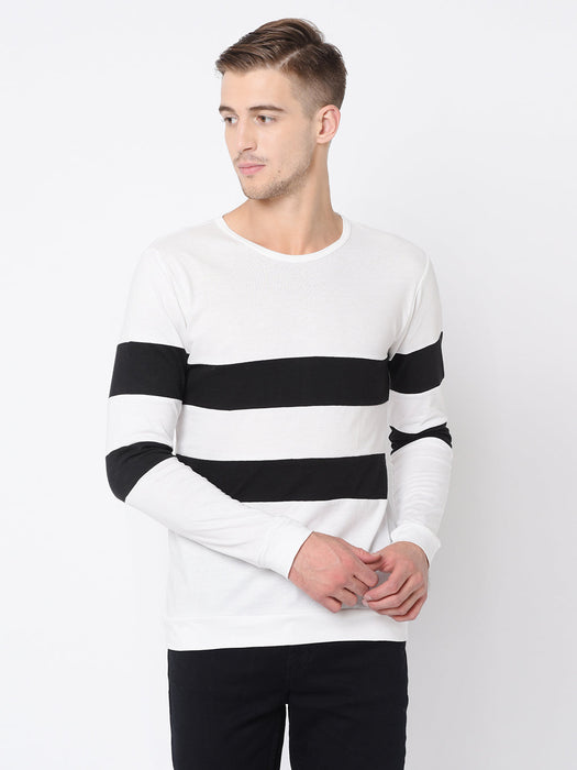 Cut & Sew Full Sleeve T Shirt For Men