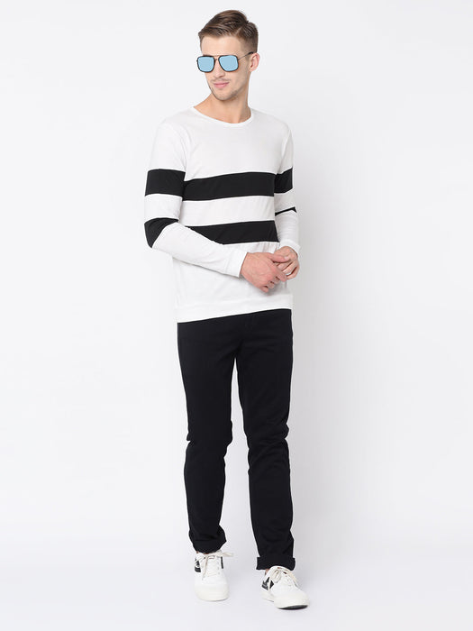 Cut & Sew Full Sleeve T Shirt For Men