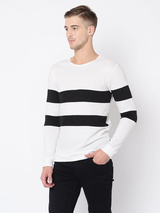 Cut & Sew Full Sleeve T Shirt For Men