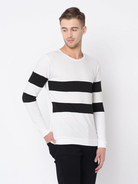 Cut & Sew Full Sleeve T Shirt For Men