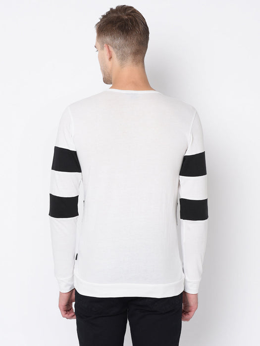 Cut & Sew Full Sleeve T Shirt For Men