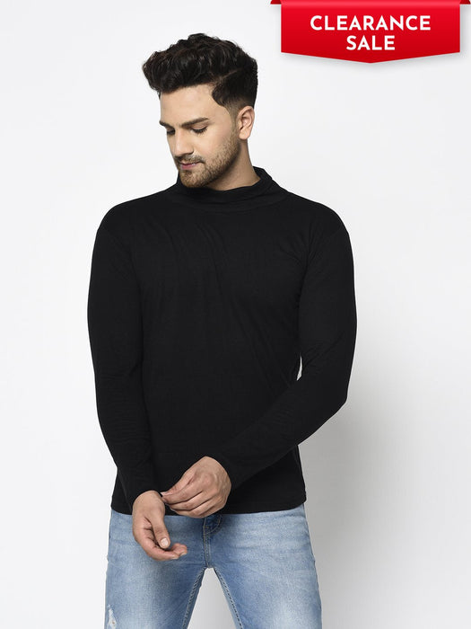 High Neck Cotton Full Sleeve T-Shirt