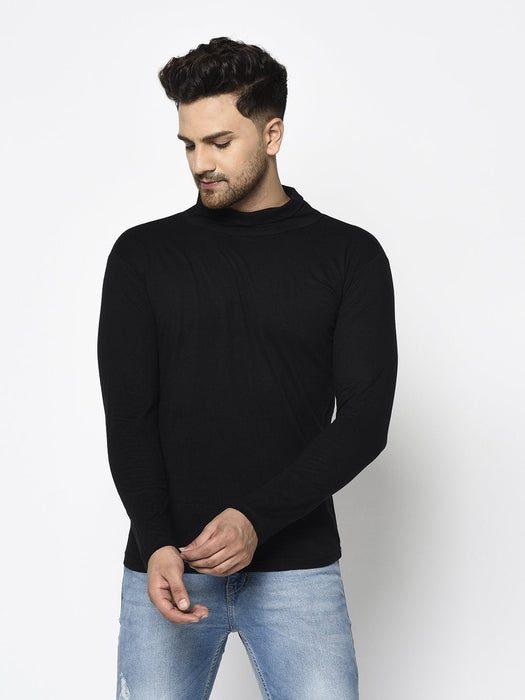 Turtle Neck Cotton Full Sleeve T-Shirt