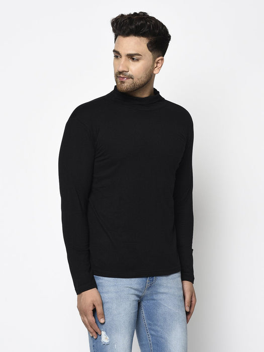 Turtle Neck Cotton Full Sleeve T-Shirt