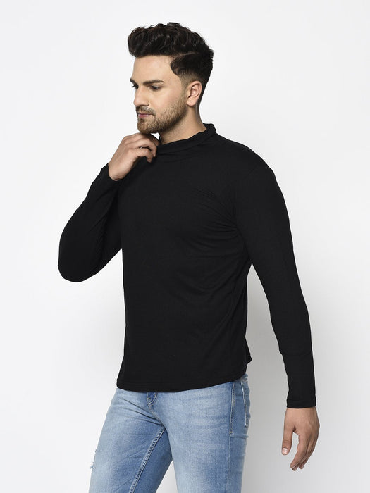 High Neck Cotton Full Sleeve T-Shirt