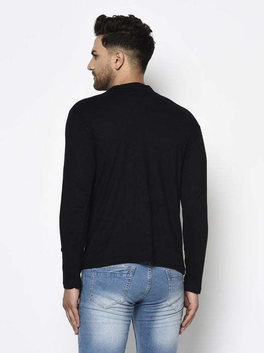 Turtle Neck Cotton Full Sleeve T-Shirt