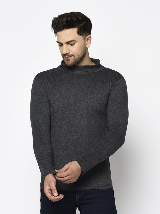 High Neck Cotton Full Sleeve T-Shirt