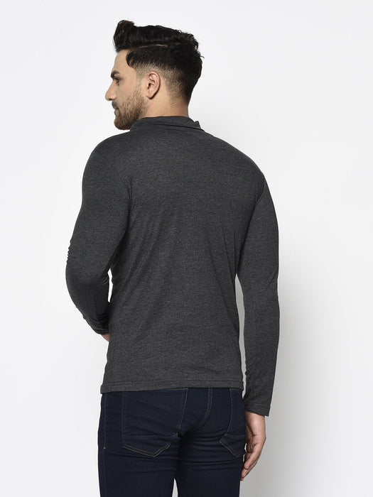 High Neck Cotton Full Sleeve T-Shirt