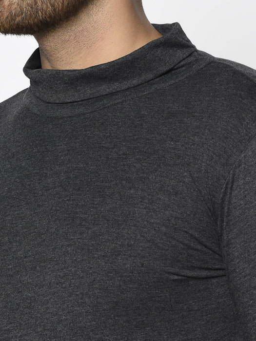 High Neck Cotton Full Sleeve T-Shirt