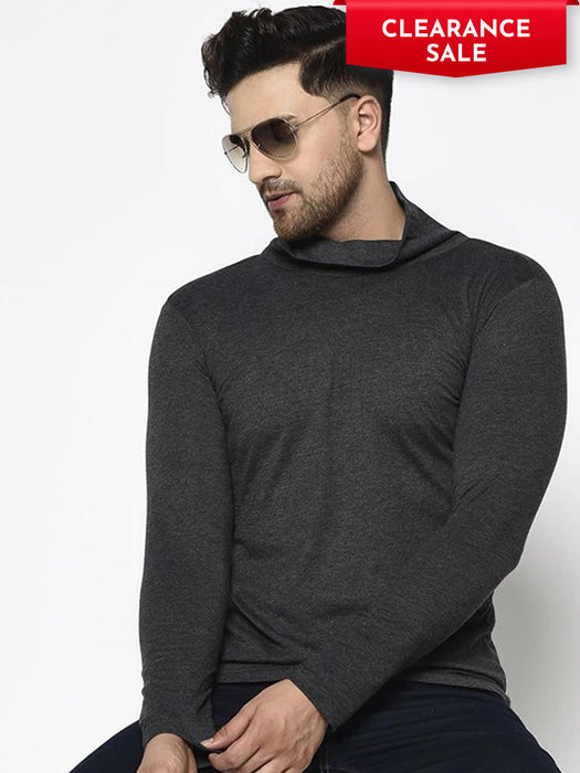 Turtle Neck Cotton Full Sleeve T-Shirt