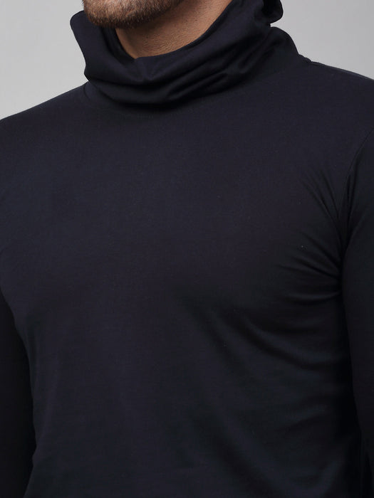 Ninja Mask With Curved Bottom Cotton Thumbhole T-Shirt