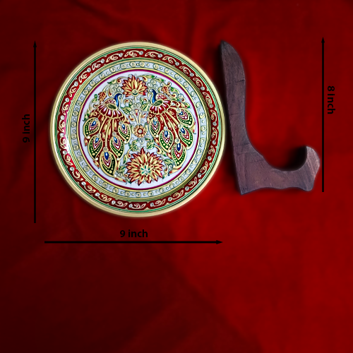 Meenakari Marble Plate