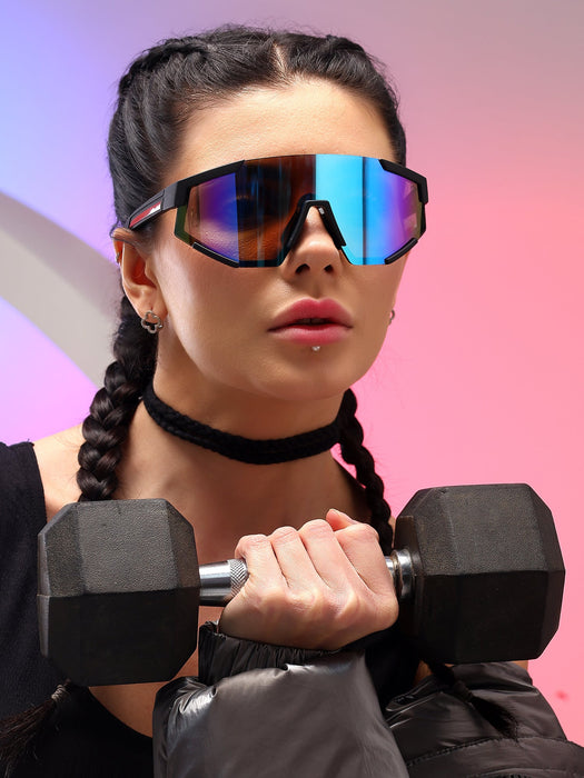 Voyage Drift Sunglasses for Men & Women (Multicolor Lens | Matt Black Frame - MG5219)