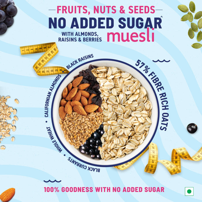 No Added Sugar  Fruits, Nuts & Seeds Muesli