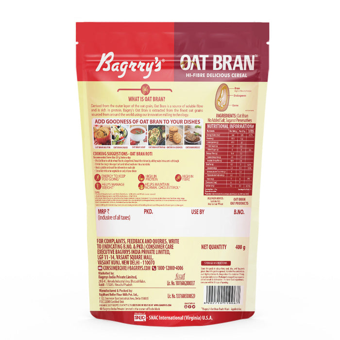 Oat Bran - High Fibre, Helps Manage Weight