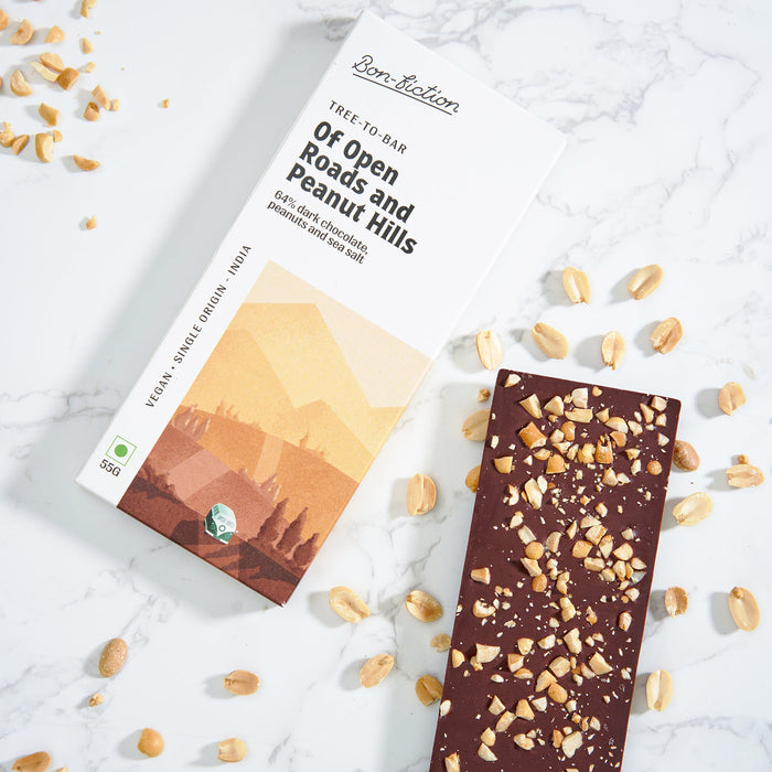 Of Open Roads and Peanut Hills - 64% Peanut Dark Chocolate