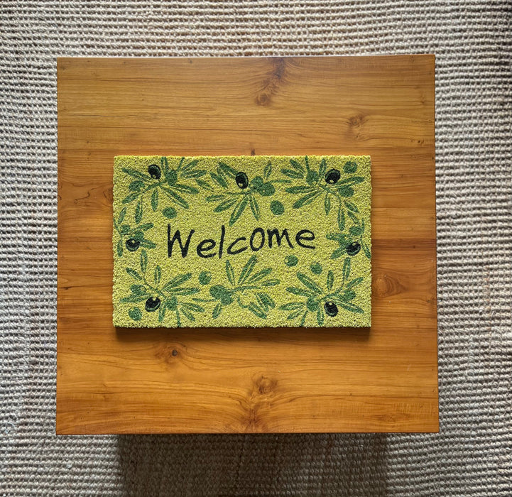 Olive Welcome Coir Mat