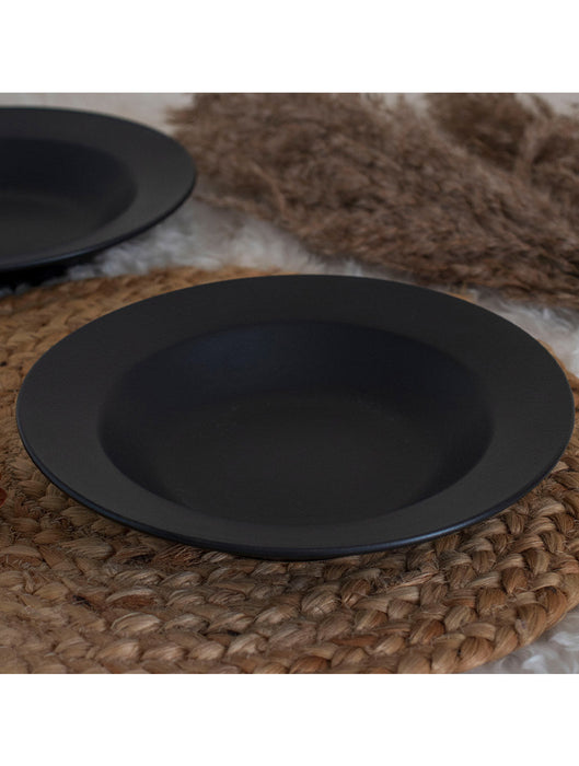 Ceramic Stoneware Basic Black Pasta Bowl