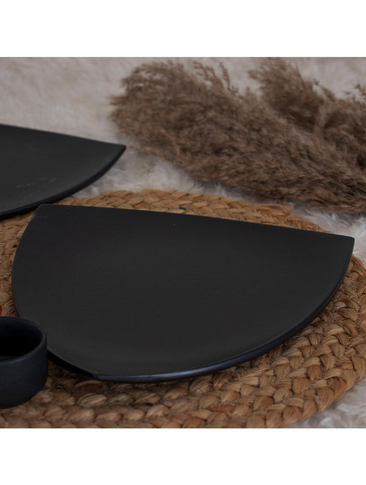 Ceramic Stoneware Basic Black Platter