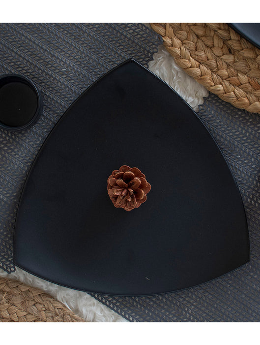 Ceramic Stoneware Basic Black Platter