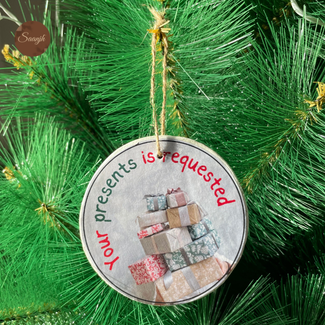 Paper Mache - Handprinted Handcrafted Christmas Ornaments