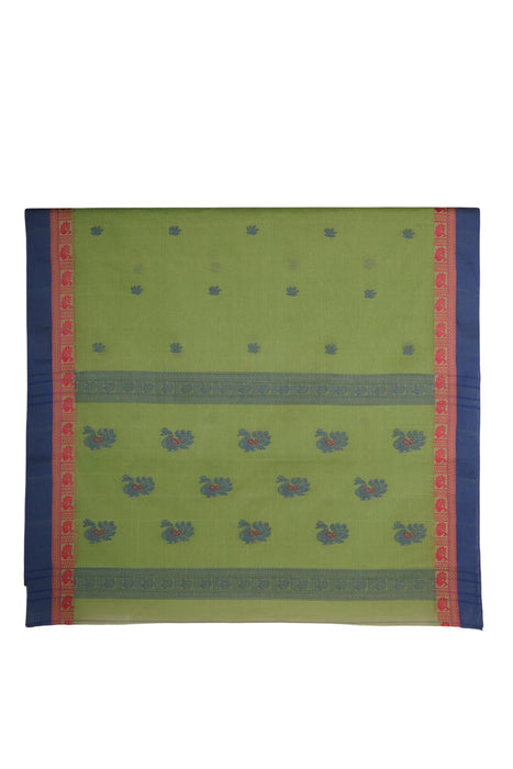 Taant Cotton Saree - Green