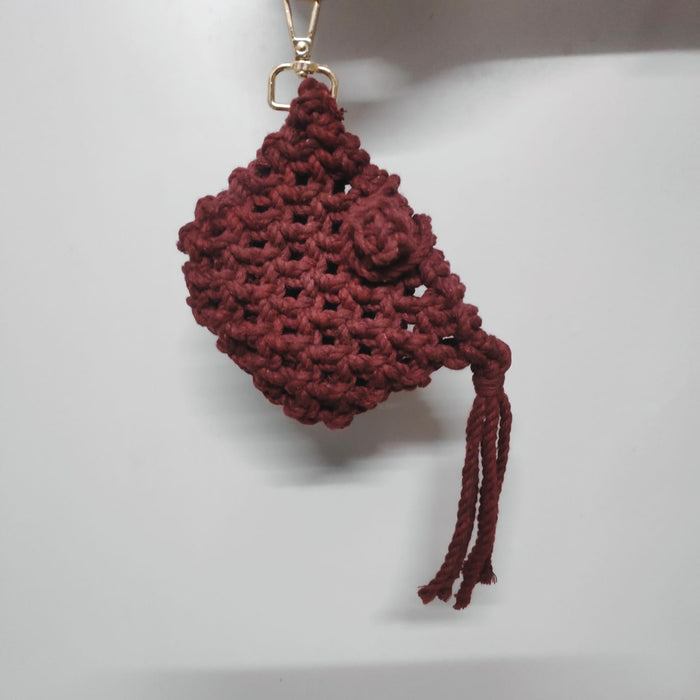 Maroon Mini Bag Keychain