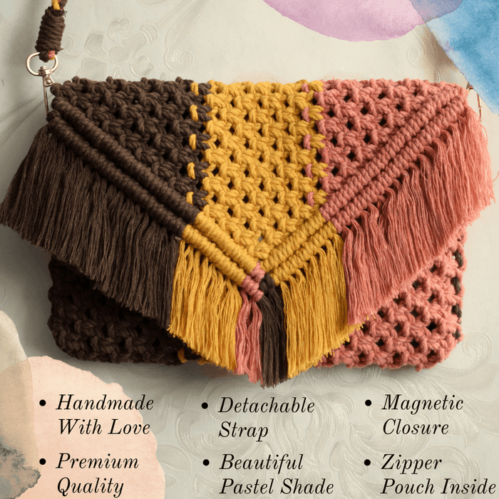 Casablanca Multi-Coloured Macrame Ladies Sling Bag