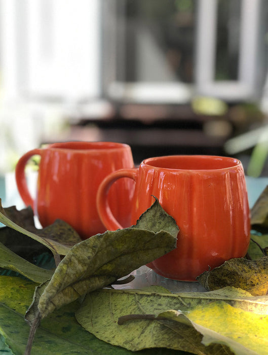 Ceramic Stoneware Pumpkin Mug