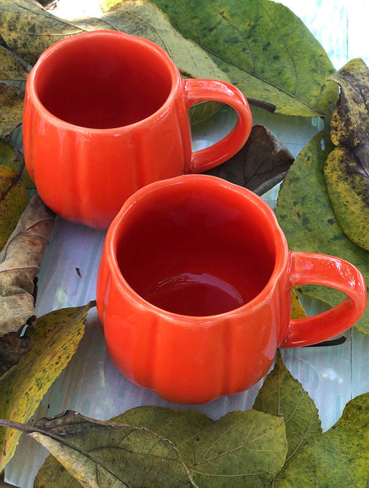 Ceramic Stoneware Pumpkin Mug