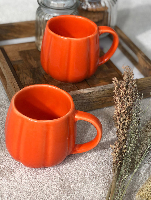 Ceramic Stoneware Pumpkin Mug