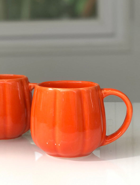 Ceramic Stoneware Pumpkin Mug