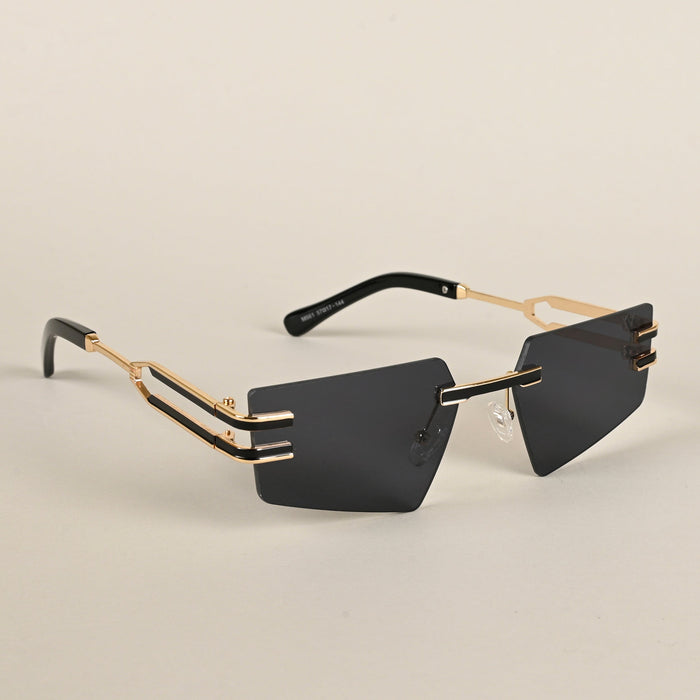 Voyage Black Rimless Sunglasses for Men & Women - MG4201