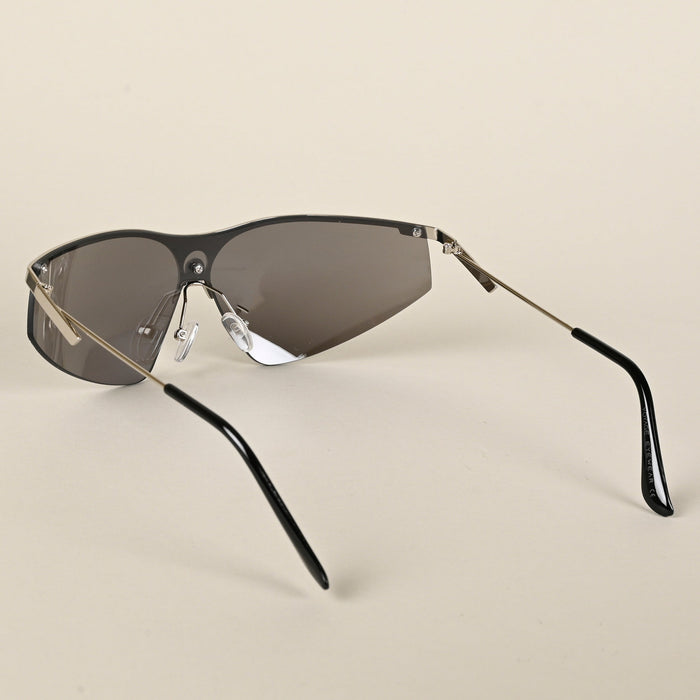 Voyage Grey Wrap-Around Sunglasses for Men & Women - MG4220