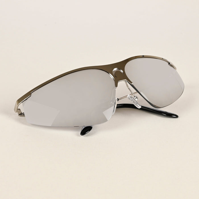 Voyage Grey Wrap-Around Sunglasses for Men & Women - MG4220