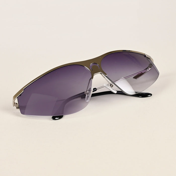 Voyage Grey & Clear Wrap-Around Sunglasses for Men & Women - MG4218