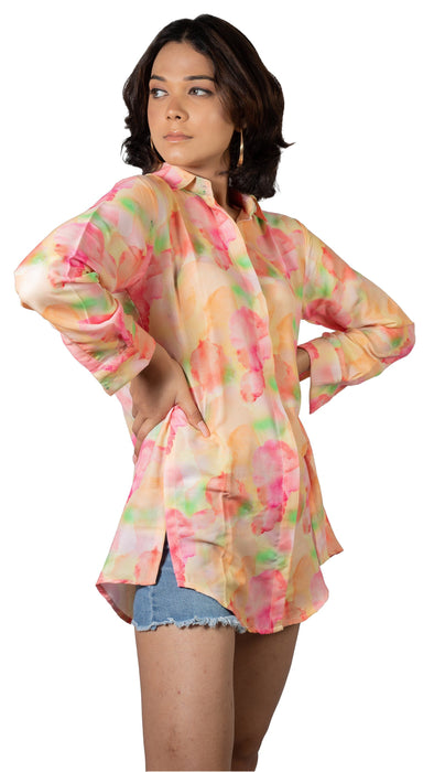 Women Rainbow Rhapsody Printed Shirt-CK-RAINBOW RHAPSODY